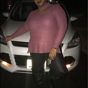 👄WORN TWICE👄 Cut Out neck Sweater